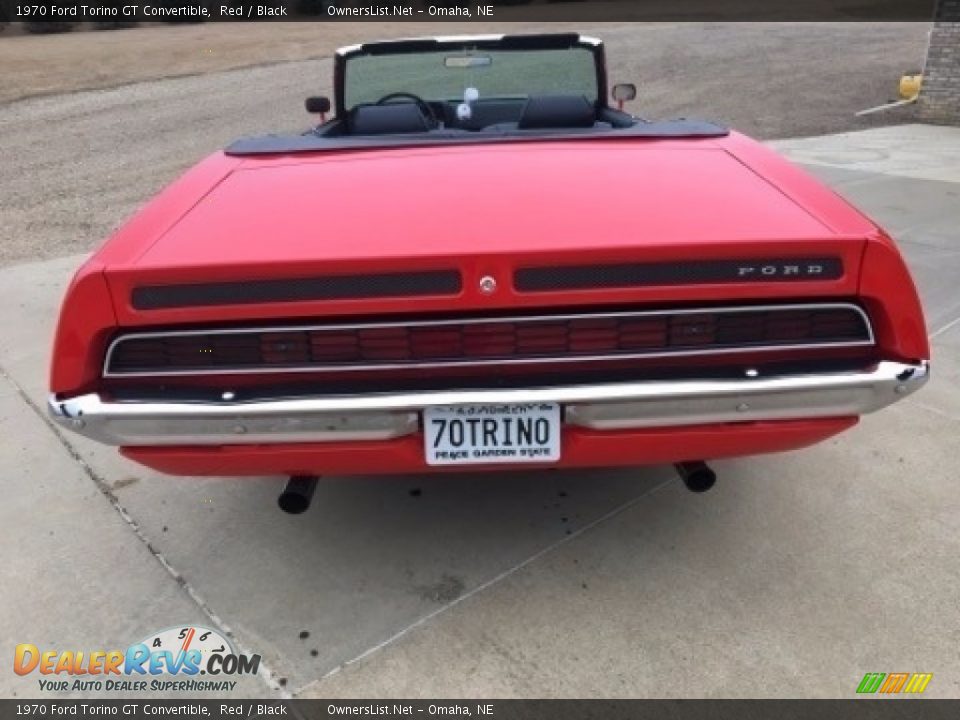 1970 Ford Torino GT Convertible Red / Black Photo #5