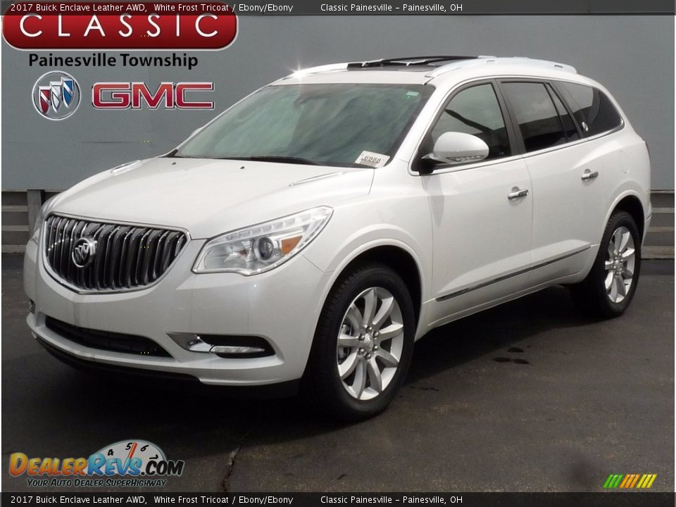 2017 Buick Enclave Leather AWD White Frost Tricoat / Ebony/Ebony Photo #1