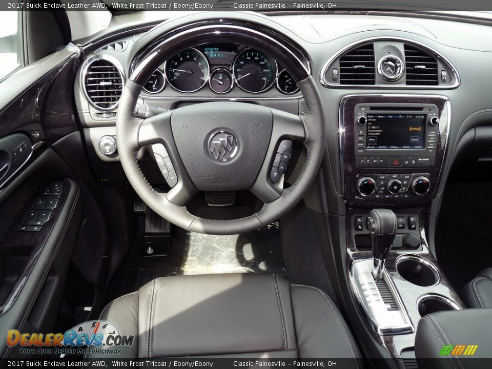 2017 Buick Enclave Leather AWD White Frost Tricoat / Ebony/Ebony Photo #9