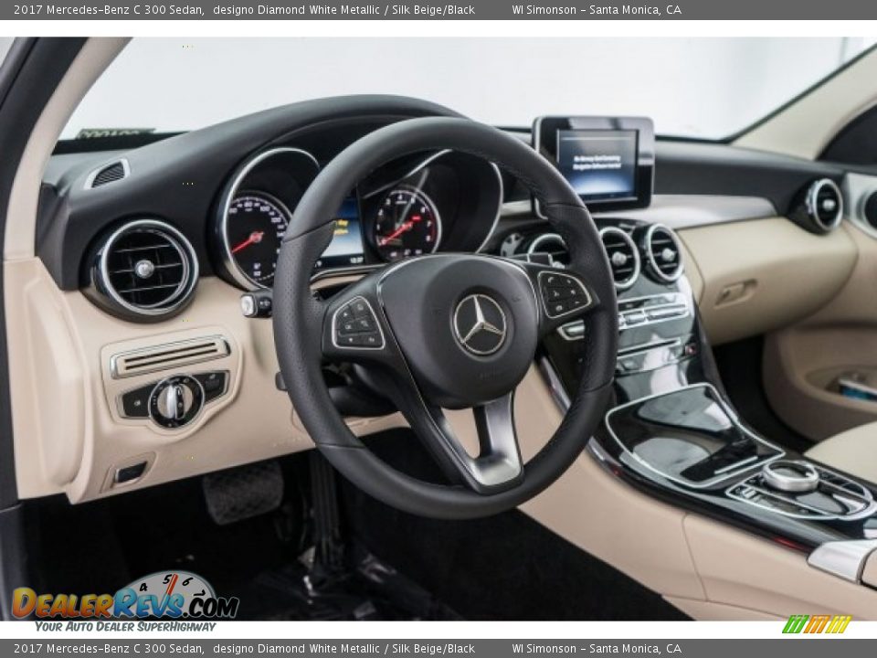 2017 Mercedes-Benz C 300 Sedan designo Diamond White Metallic / Silk Beige/Black Photo #5