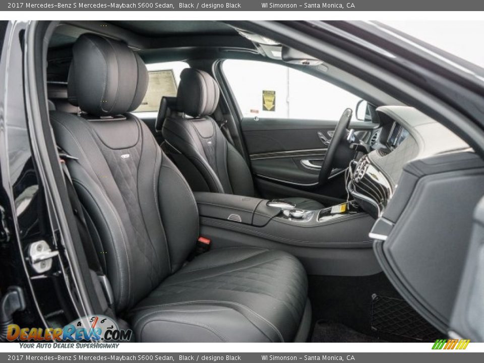 designo Black Interior - 2017 Mercedes-Benz S Mercedes-Maybach S600 Sedan Photo #2