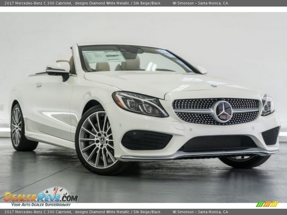 2017 Mercedes-Benz C 300 Cabriolet designo Diamond White Metallic / Silk Beige/Black Photo #12