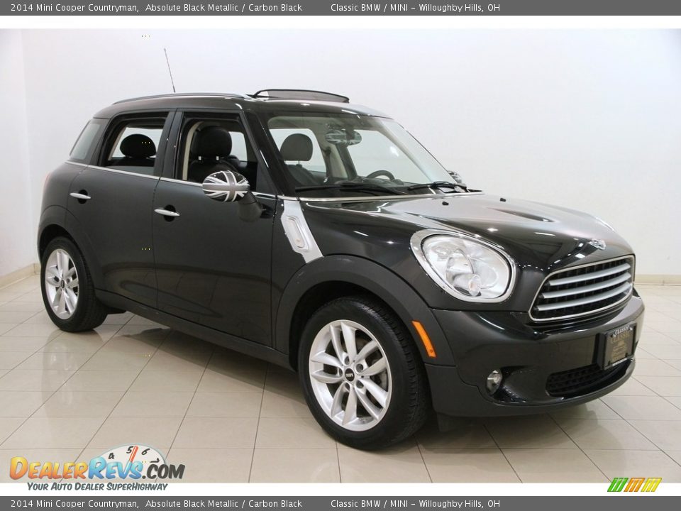 2014 Mini Cooper Countryman Absolute Black Metallic / Carbon Black Photo #1