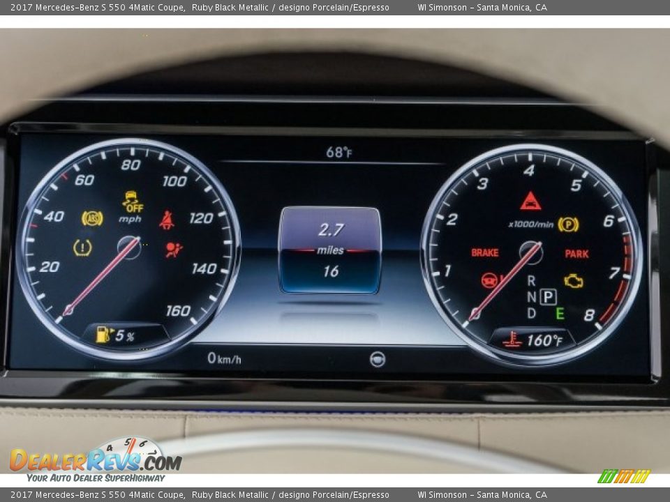 2017 Mercedes-Benz S 550 4Matic Coupe Gauges Photo #7