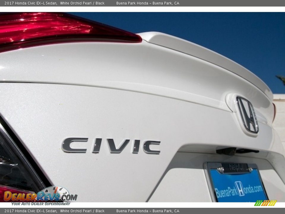 2017 Honda Civic EX-L Sedan White Orchid Pearl / Black Photo #3