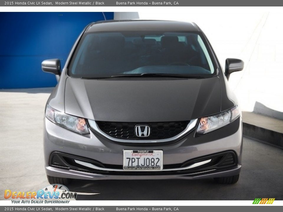 2015 Honda Civic LX Sedan Modern Steel Metallic / Black Photo #7