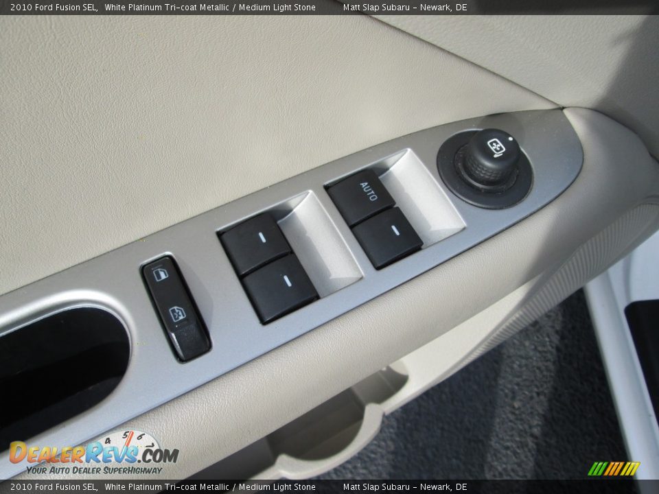 2010 Ford Fusion SEL White Platinum Tri-coat Metallic / Medium Light Stone Photo #14