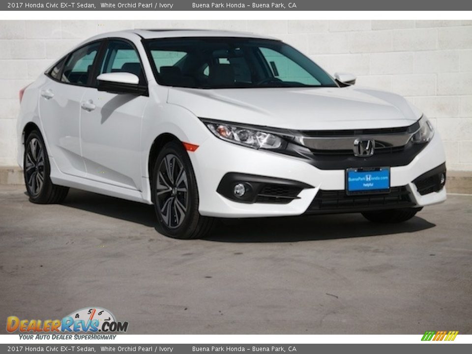 2017 Honda Civic EX-T Sedan White Orchid Pearl / Ivory Photo #1