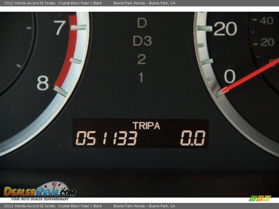 2012 Honda Accord SE Sedan Crystal Black Pearl / Black Photo #6