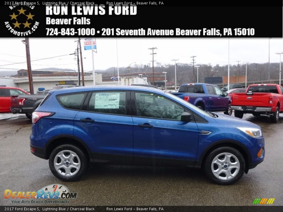2017 Ford Escape S Lightning Blue / Charcoal Black Photo #1