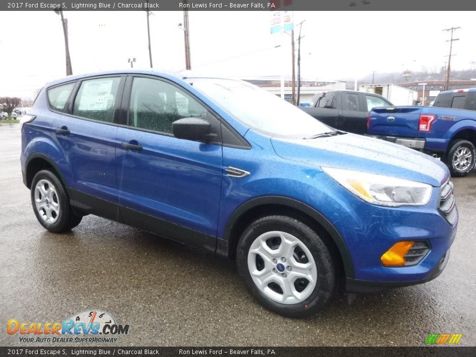 2017 Ford Escape S Lightning Blue / Charcoal Black Photo #10