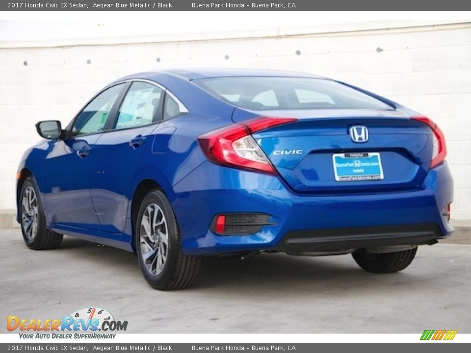 2017 Honda Civic EX Sedan Aegean Blue Metallic / Black Photo #2