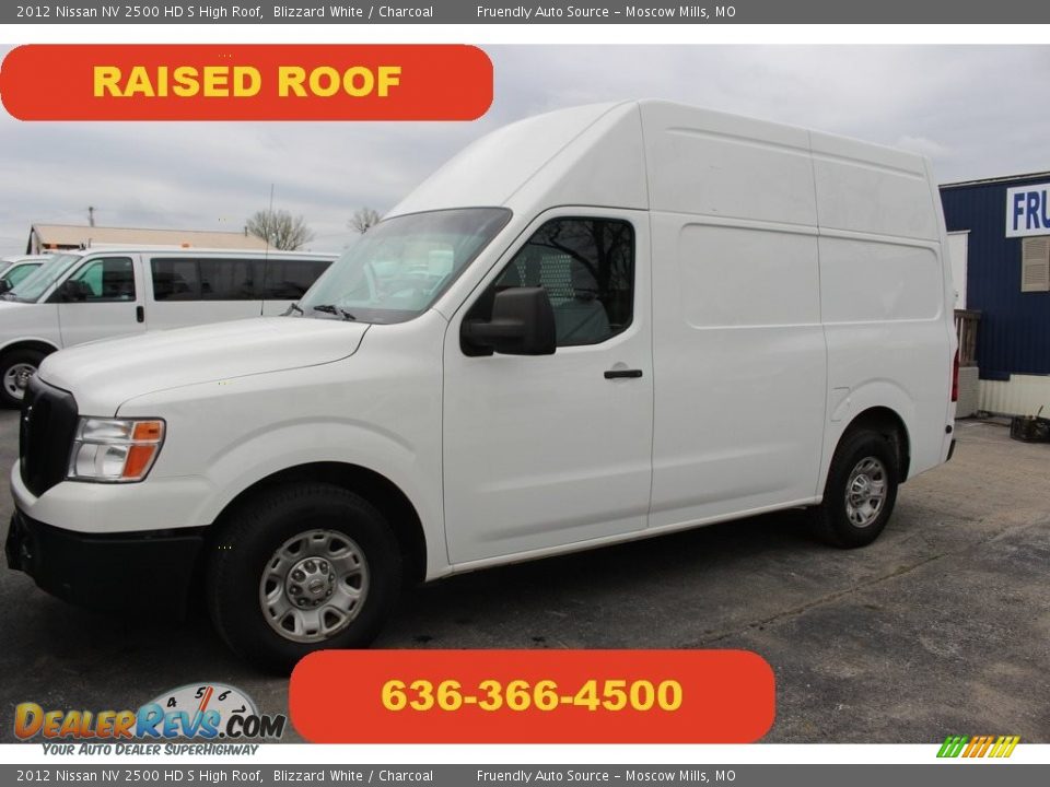 2012 Nissan NV 2500 HD S High Roof Blizzard White / Charcoal Photo #1