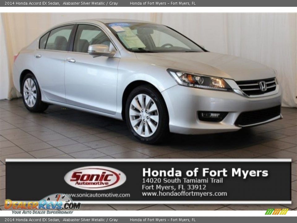 2014 Honda Accord EX Sedan Alabaster Silver Metallic / Gray Photo #1