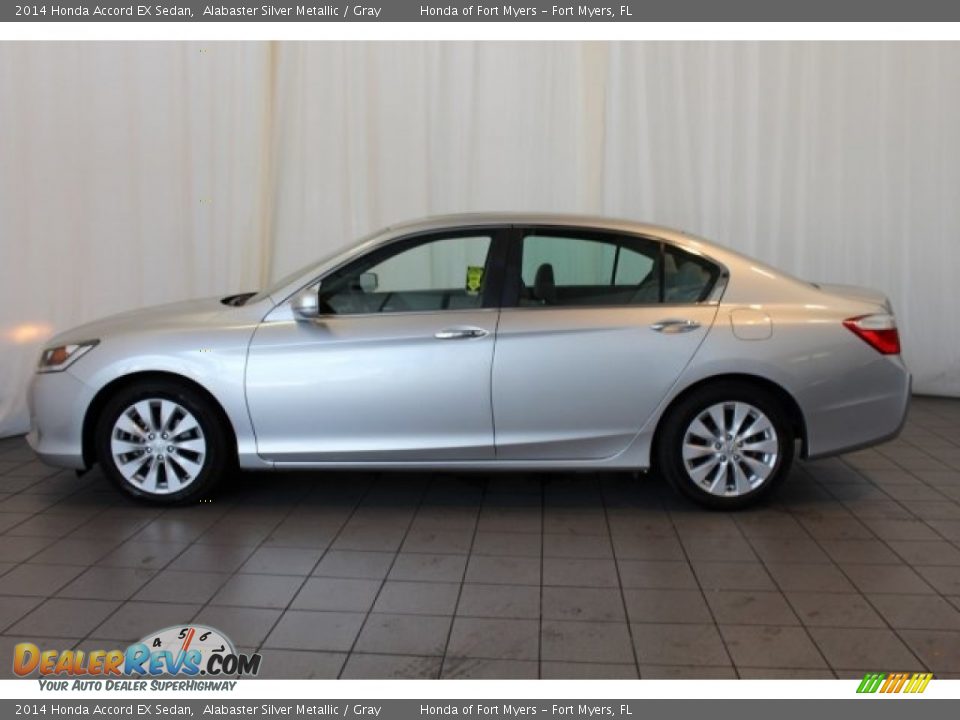 2014 Honda Accord EX Sedan Alabaster Silver Metallic / Gray Photo #4