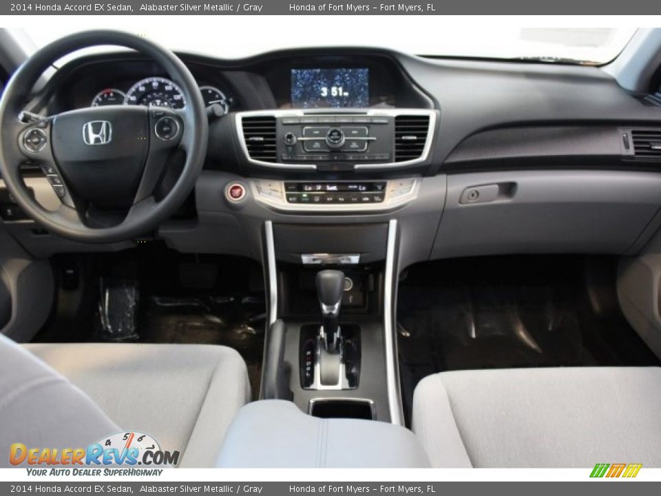 2014 Honda Accord EX Sedan Alabaster Silver Metallic / Gray Photo #7