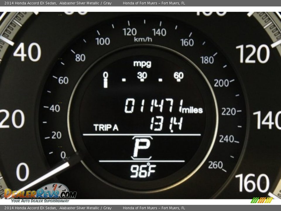 2014 Honda Accord EX Sedan Alabaster Silver Metallic / Gray Photo #16