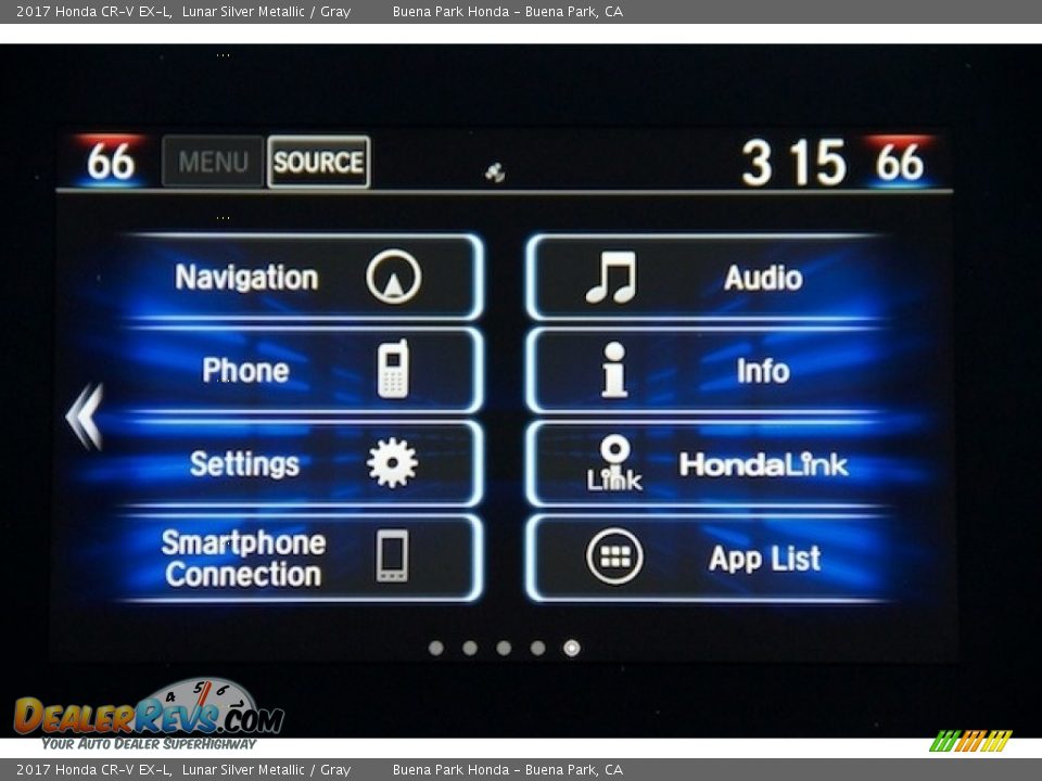 2017 Honda CR-V EX-L Lunar Silver Metallic / Gray Photo #15