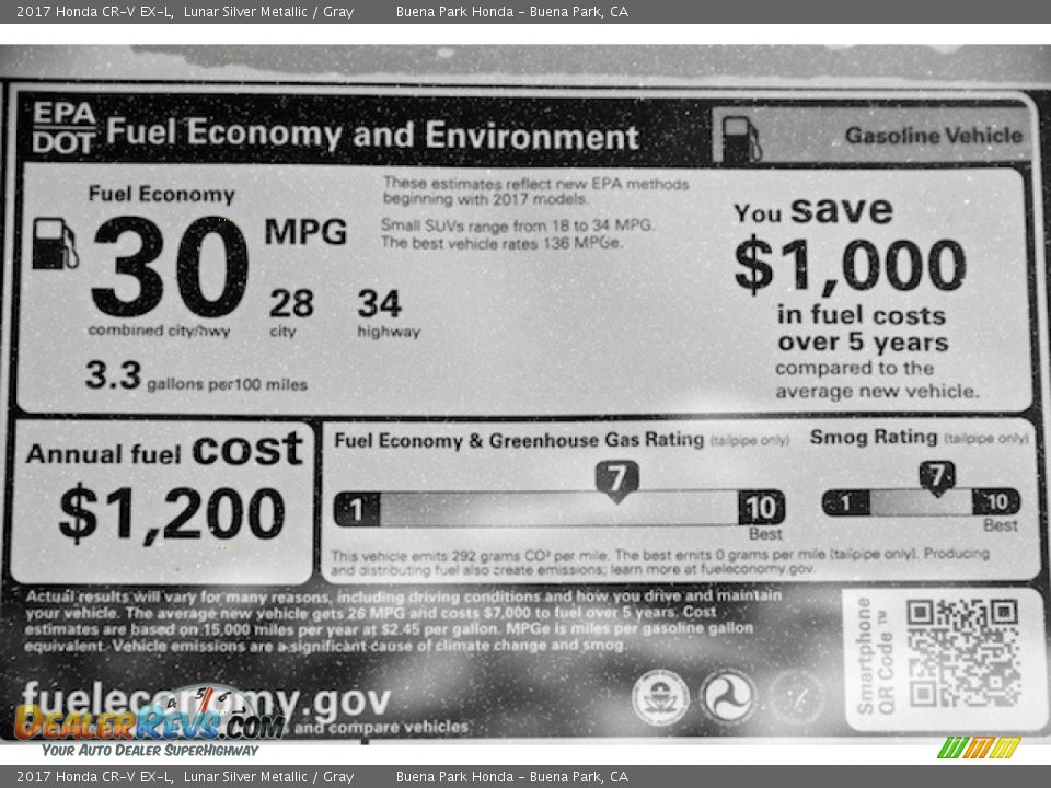 2017 Honda CR-V EX-L Lunar Silver Metallic / Gray Photo #18