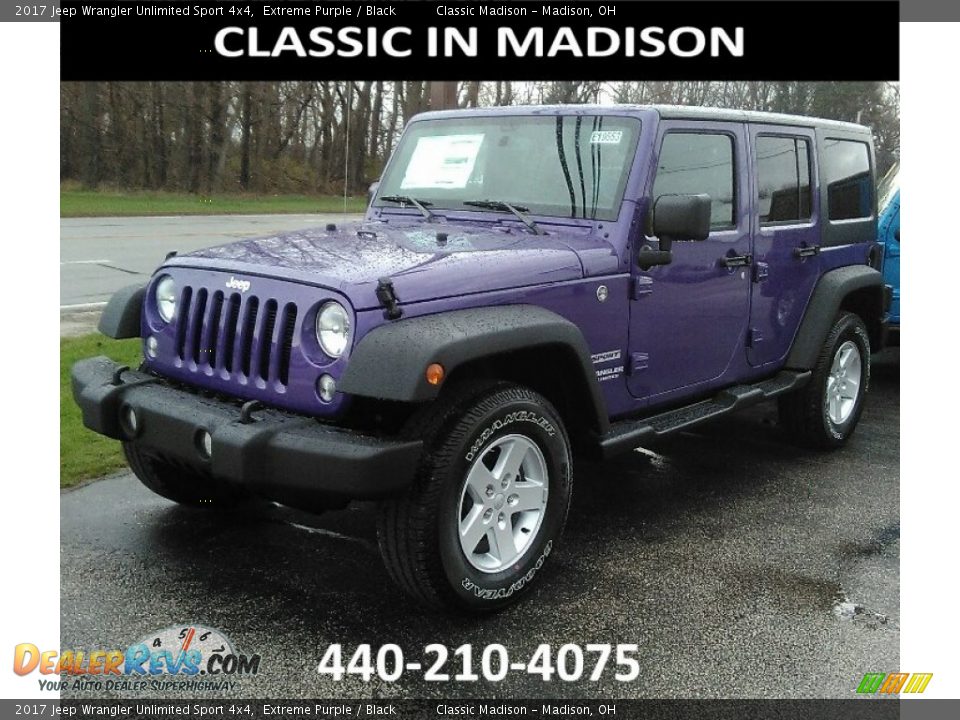 2017 Jeep Wrangler Unlimited Sport 4x4 Extreme Purple / Black Photo #1