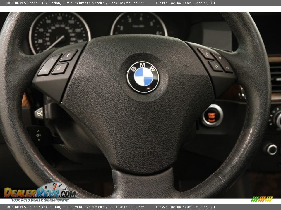 2008 BMW 5 Series 535xi Sedan Platinum Bronze Metallic / Black Dakota Leather Photo #7