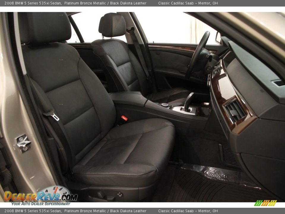 2008 BMW 5 Series 535xi Sedan Platinum Bronze Metallic / Black Dakota Leather Photo #17