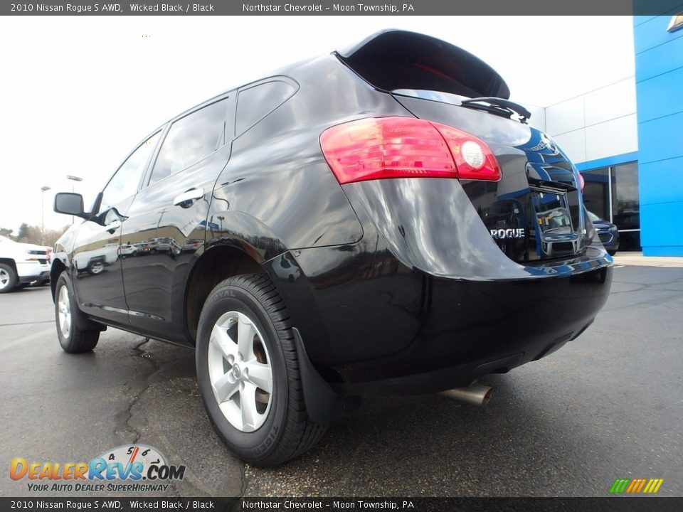 2010 Nissan Rogue S AWD Wicked Black / Black Photo #5