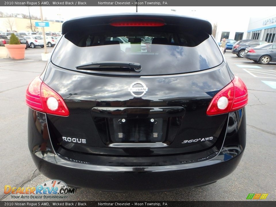 2010 Nissan Rogue S AWD Wicked Black / Black Photo #6