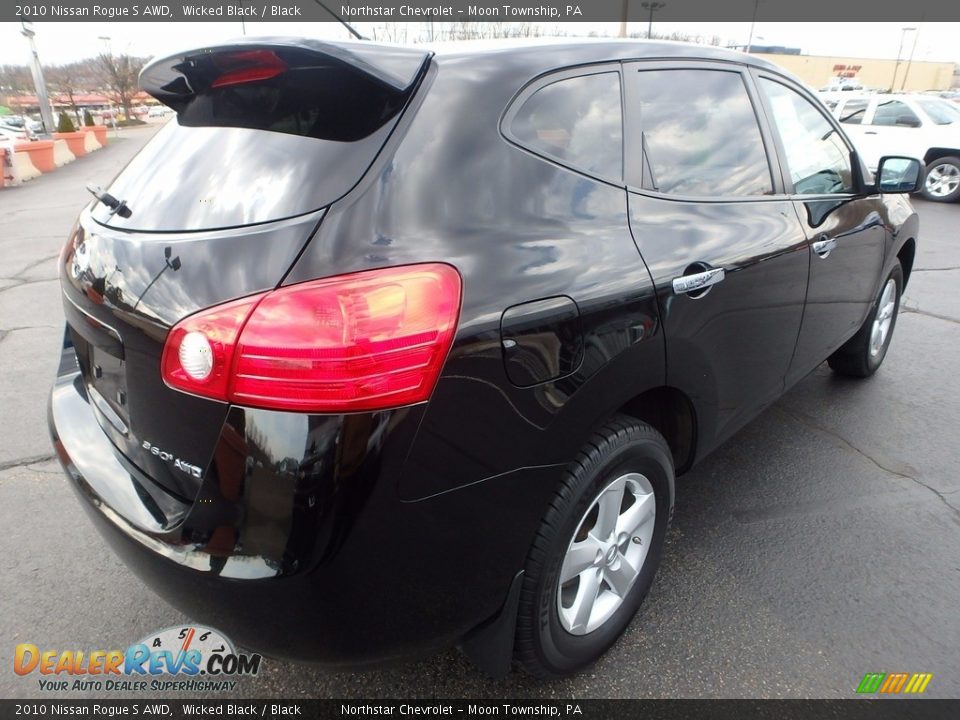 2010 Nissan Rogue S AWD Wicked Black / Black Photo #8