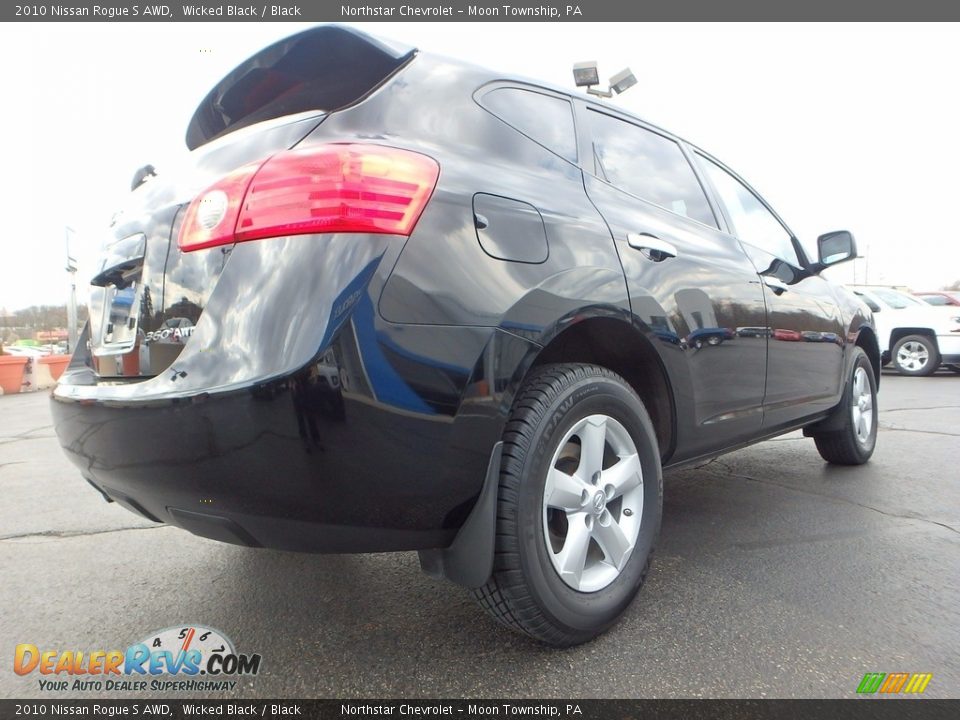 2010 Nissan Rogue S AWD Wicked Black / Black Photo #9