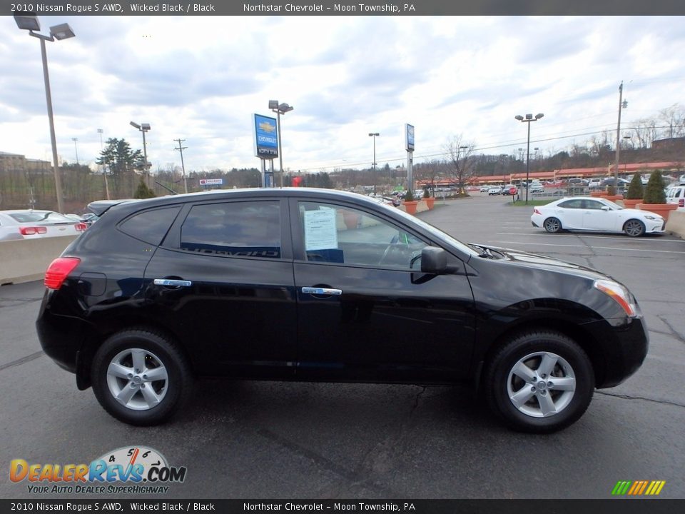 2010 Nissan Rogue S AWD Wicked Black / Black Photo #10