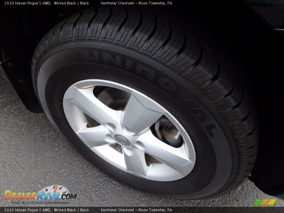 2010 Nissan Rogue S AWD Wicked Black / Black Photo #14