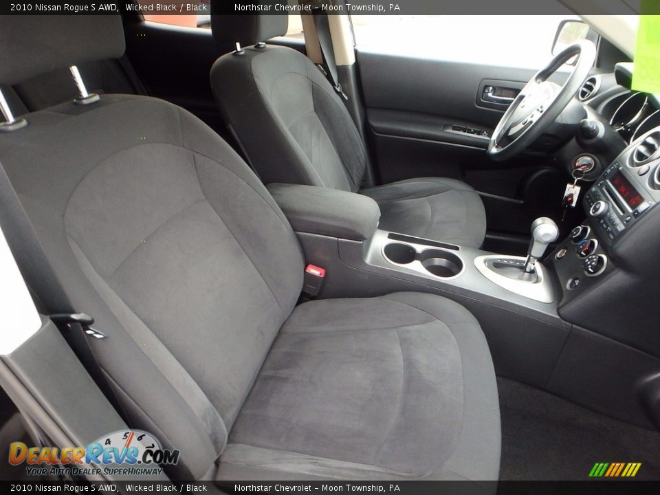 2010 Nissan Rogue S AWD Wicked Black / Black Photo #15