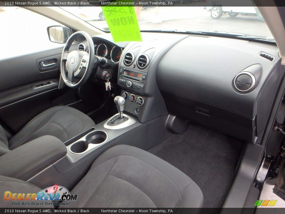 2010 Nissan Rogue S AWD Wicked Black / Black Photo #16