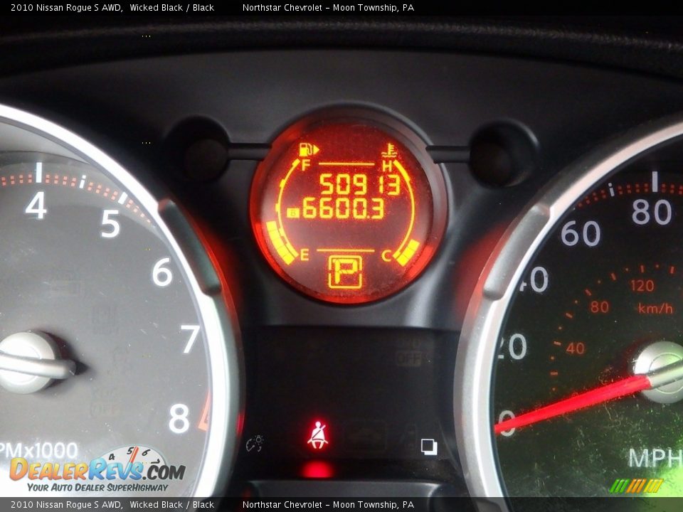 2010 Nissan Rogue S AWD Wicked Black / Black Photo #29