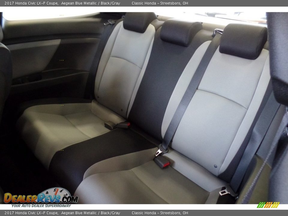 2017 Honda Civic LX-P Coupe Aegean Blue Metallic / Black/Gray Photo #7