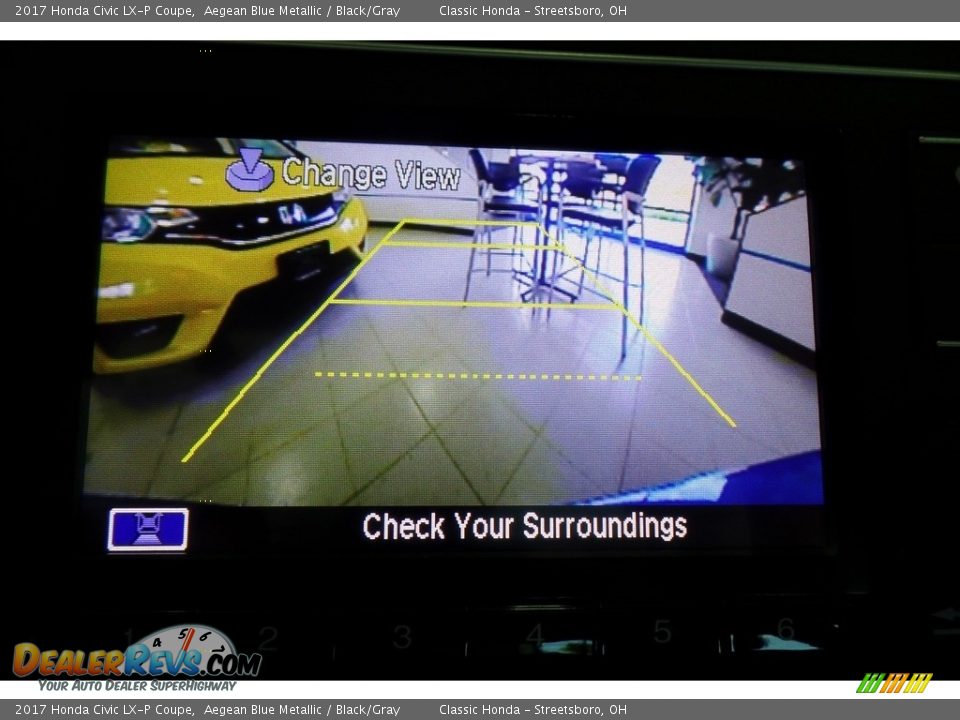 2017 Honda Civic LX-P Coupe Aegean Blue Metallic / Black/Gray Photo #10