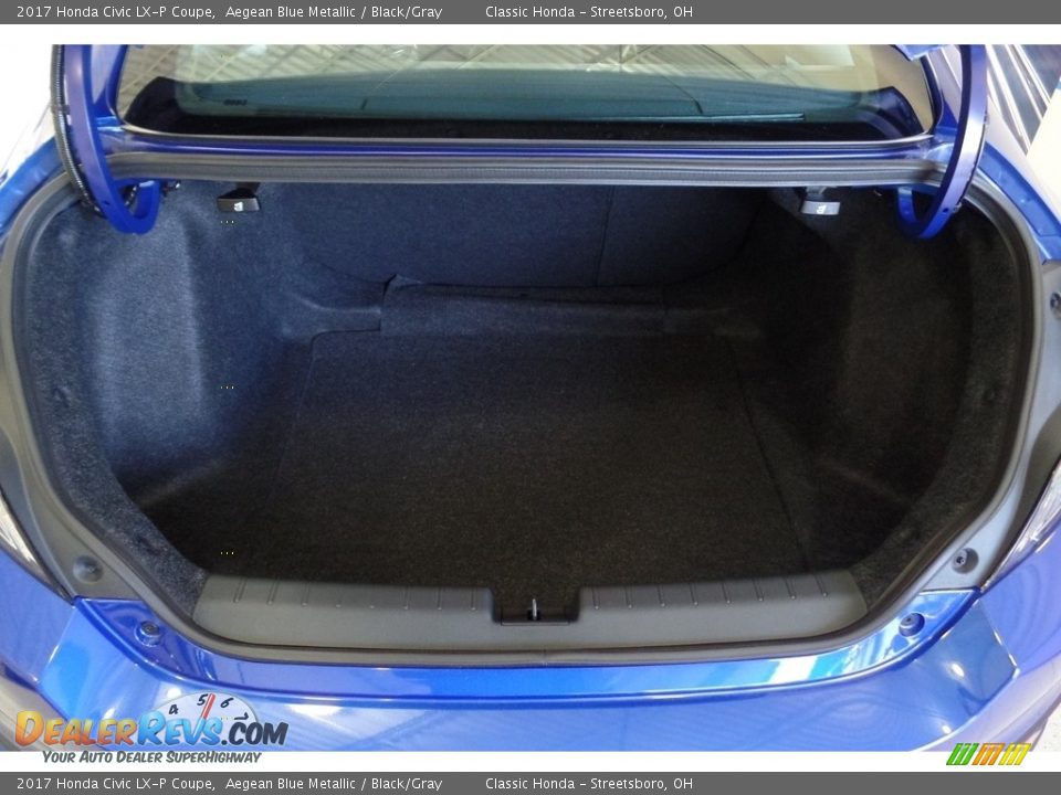 2017 Honda Civic LX-P Coupe Aegean Blue Metallic / Black/Gray Photo #15