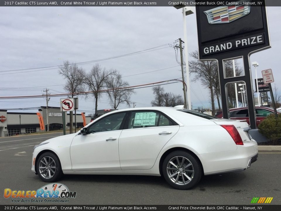 2017 Cadillac CTS Luxury AWD Crystal White Tricoat / Light Platinum w/Jet Black Accents Photo #6