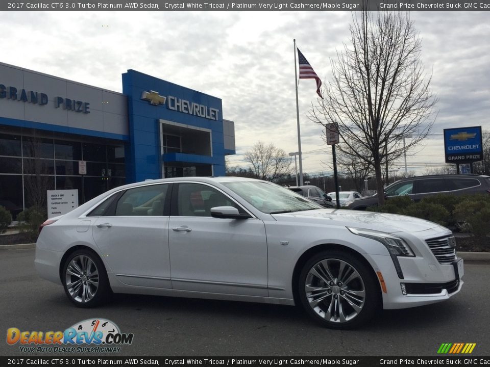 2017 Cadillac CT6 3.0 Turbo Platinum AWD Sedan Crystal White Tricoat / Platinum Very Light Cashmere/Maple Sugar Photo #3