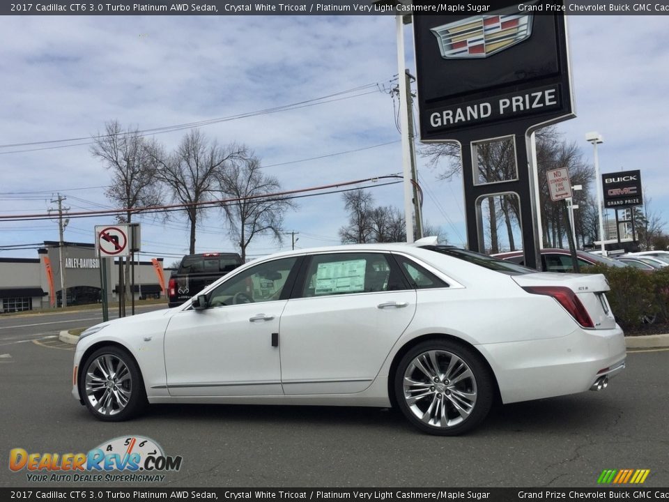2017 Cadillac CT6 3.0 Turbo Platinum AWD Sedan Crystal White Tricoat / Platinum Very Light Cashmere/Maple Sugar Photo #6