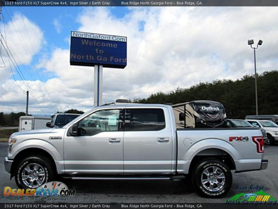 2017 Ford F150 XLT SuperCrew 4x4 Ingot Silver / Earth Gray Photo #2