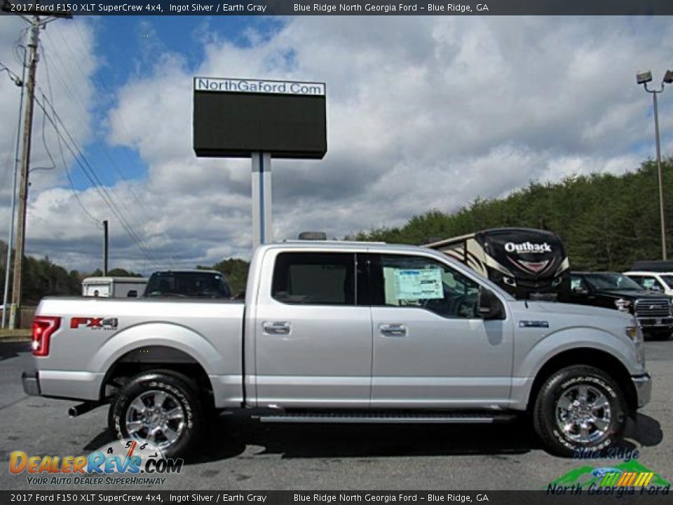 2017 Ford F150 XLT SuperCrew 4x4 Ingot Silver / Earth Gray Photo #7
