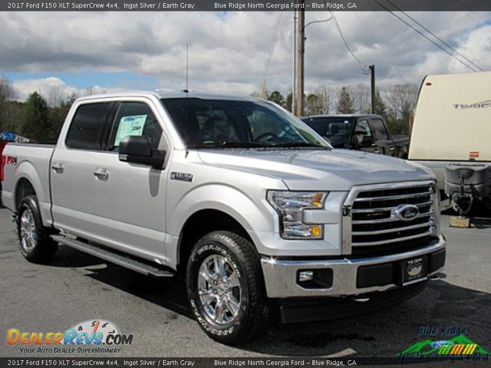 2017 Ford F150 XLT SuperCrew 4x4 Ingot Silver / Earth Gray Photo #8