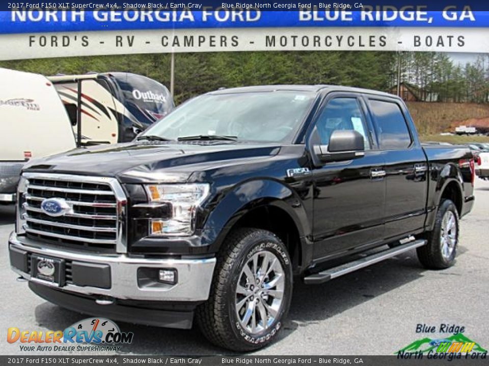 2017 Ford F150 XLT SuperCrew 4x4 Shadow Black / Earth Gray Photo #1