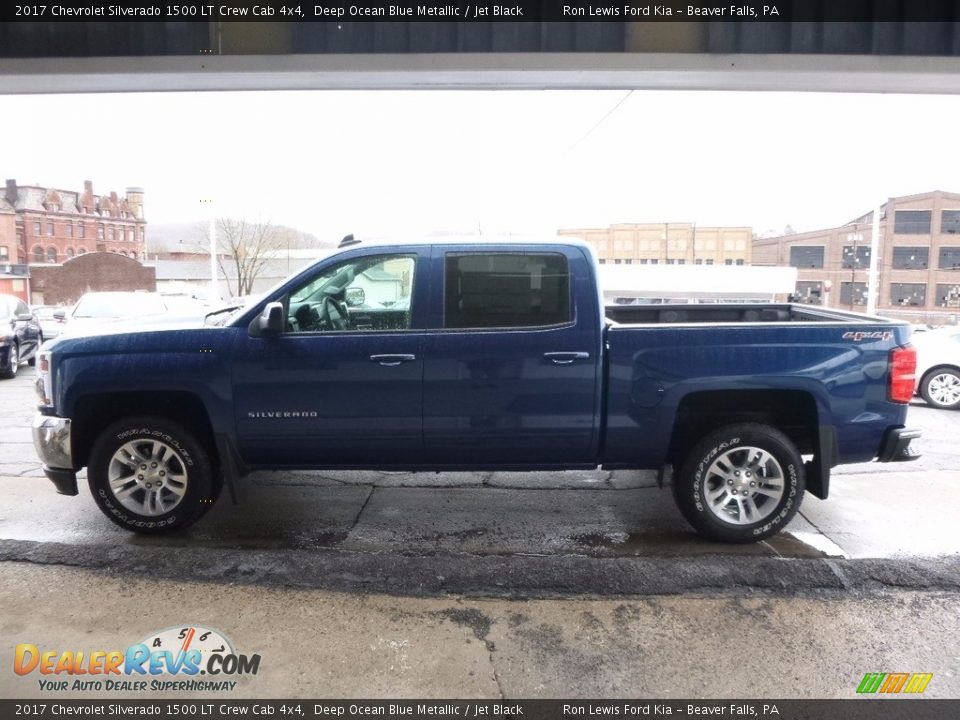 2017 Chevrolet Silverado 1500 LT Crew Cab 4x4 Deep Ocean Blue Metallic / Jet Black Photo #5