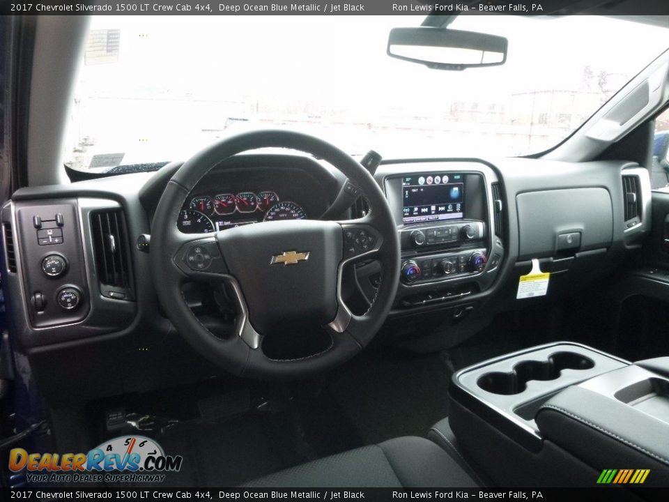 2017 Chevrolet Silverado 1500 LT Crew Cab 4x4 Deep Ocean Blue Metallic / Jet Black Photo #12