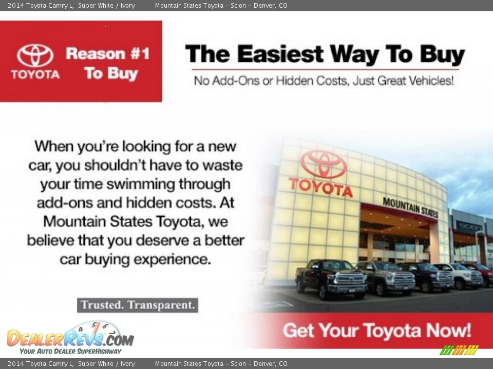 Dealer Info of 2014 Toyota Camry L Photo #7