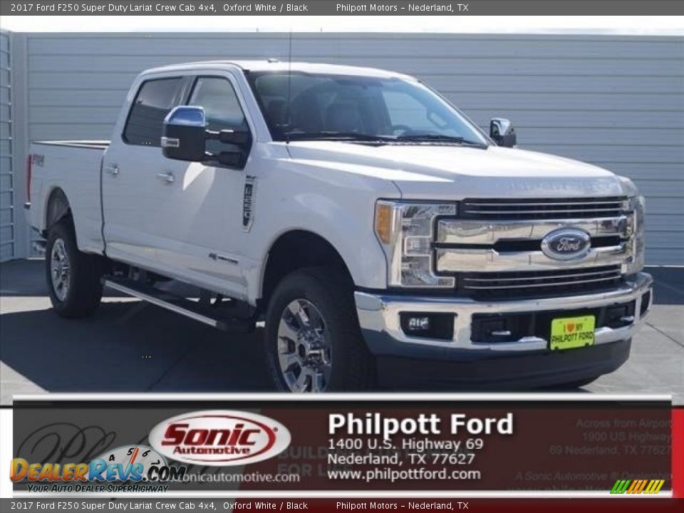 2017 Ford F250 Super Duty Lariat Crew Cab 4x4 Oxford White / Black Photo #1