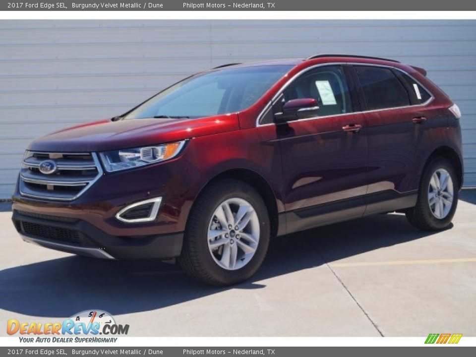 2017 Ford Edge SEL Burgundy Velvet Metallic / Dune Photo #3